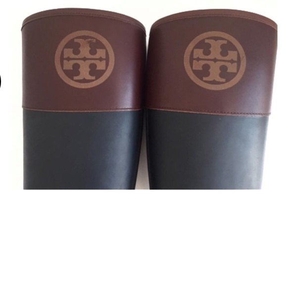 Tory Burch Diana Rubber/leather rain boot sz 6/37 - Picture 5 of 11